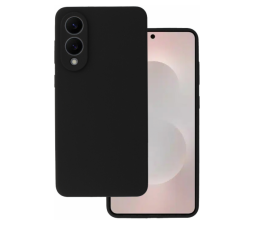 Slika izdelka: Silikonski ovitek za Samsung Galaxy S25 Edge - mat liquid črn 