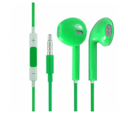 Slika izdelka: Slušalke univerzalne 3,5 jack - zelene