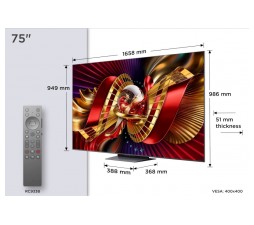Slika 2 izdelka: TCL 75 PREMIUM SQD-Mini LED TV 75C8L