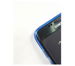 Slika 2 izdelka: Ultra tanek silikonski ovitek za Samsung Galaxy S7 Edge G935 - prozorno moder