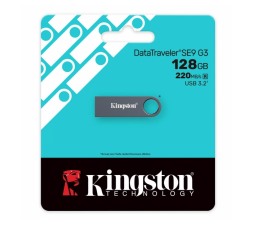 Slika 2 izdelka: USB disk Kingston 128GB DT SE9 G3, 3.2, 220/100MB/s, kovinski, nikelj barva