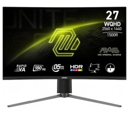Slika izdelka: Zaslon MSI MAG-27CQ6PF / 27" / WQHD / 180Hz / 0.5ms (GtG) / ukrivljen / črn - nastavljiv po višini
